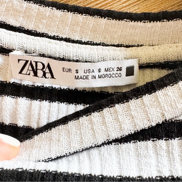 Zara Ruffled Sleeve Tee Size Small - Picture 6 of 6